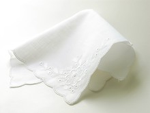 White Batist Handkerchief