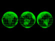 grüne transparente globen