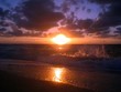 Leinwandbild Motiv Sonnenaufgang Miami Beach