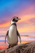 canvas print picture - cute penguin