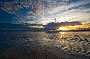 Beautiful sunset on the beach