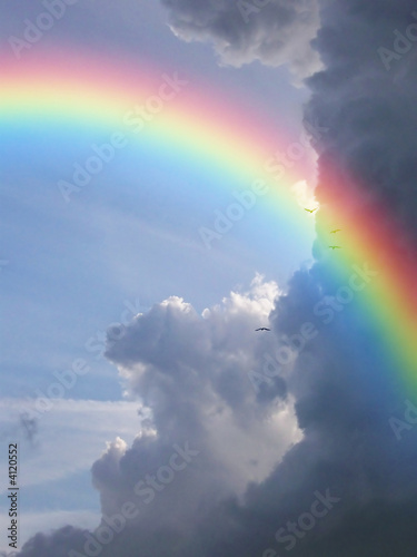 Foto-Schmutzfangmatte - rainbow clouds (von Antony McAulay)
