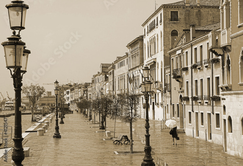 Obraz w ramie Venedig im Regen
