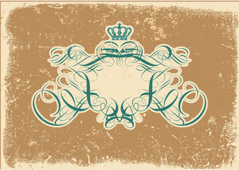 Poster - An heraldic titling frame.   Vector illustration