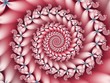 Rose colored spiral floral fractal