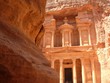 Treasury, Al-Khazneh, front facade in the rock, Petra, Jordan