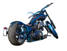 Blue Custom Motorbike