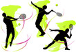  tennis players (vector)