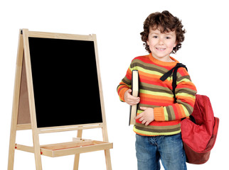 Poster - Adorable child studying