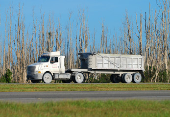 Wall Mural - Heavy truck transporting bulk cargo