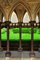 Wall Mural - Mont Saint Michel cloister garden