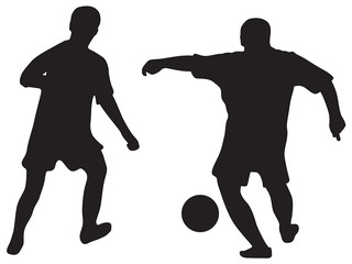 Wall Mural - soccer player silhouettes