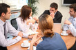 © endostock - group of five business people working together