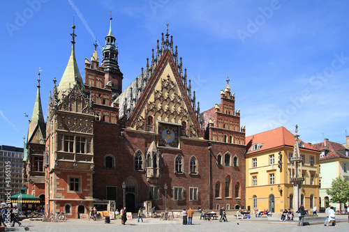 Obraz w ramie City Hall in Wroclaw (Poland)