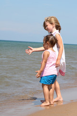 two girls at the beach