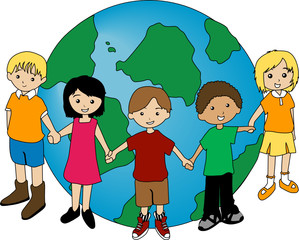 children around the globe