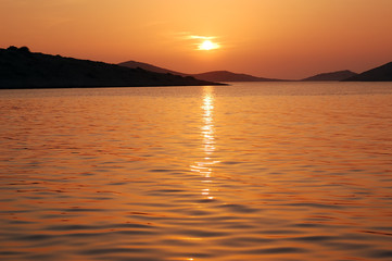 Sunset in National Park Kornati