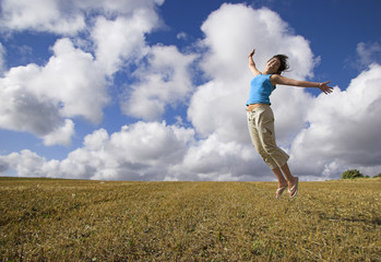 Wall Mural - Happiness jump