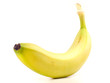 Banane freigestellt auf Weiß - einzeln