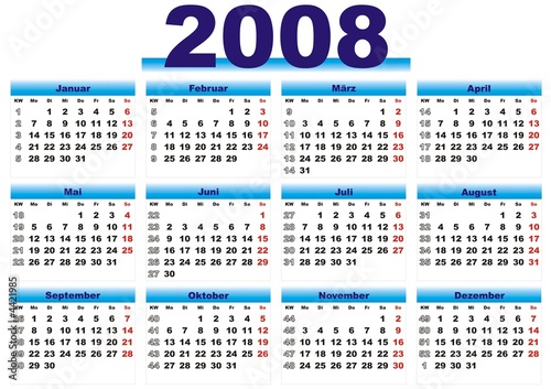 Kalender 2008 Blau Querformat Stock Illustration Adobe Stock kalender 2008 blau querformat stock