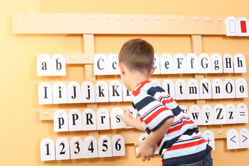 boy and letters