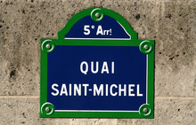 Street Name Sign, Paris, France