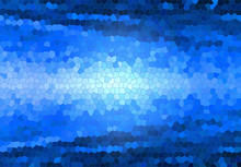 Blue Stained Glass Effect Background