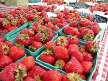 Strawberries  At The Farmer's Market