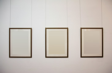 wall with blank  frames