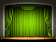 © Dmitry Berg - Empty stage with green curtain in expectation of perfomance