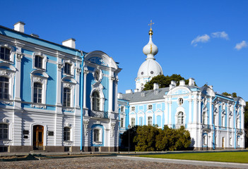 Age-old architecture.The Smolny Cathedra, Russia.