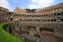 Inside Of Famous Colosseum Or Coliseum In Rome 