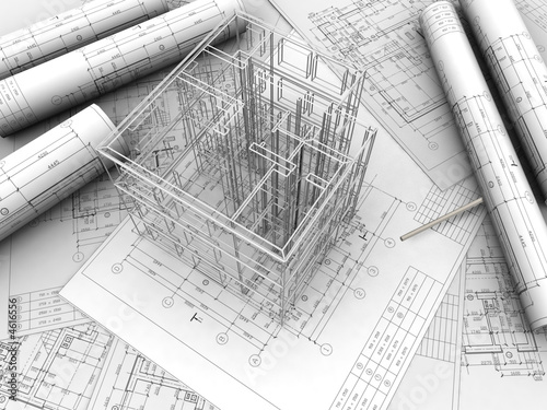 Tapeta ścienna na wymiar plan drawing
