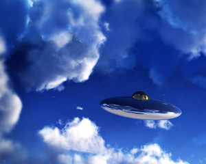 Wall Mural - UFO In Sky 8