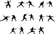 fencing silhouettes
