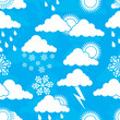 Weather seamless pattern, vector