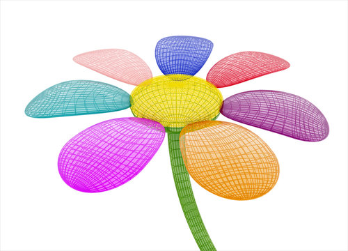 transparent 3d flower