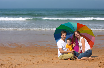 Sticker - Family fun at the beach