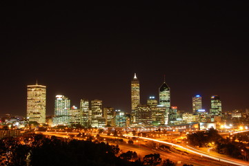 Perth skyline by night