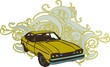 Grunge car illustration