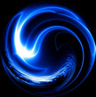 Leinwandbild Motiv Dance Of Blue Lights, fractal 02y8b