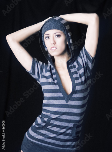 Urban Fashion Model Shoot, club girl. , Buy this stock photo