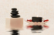 canvas print picture Spa stones and soap