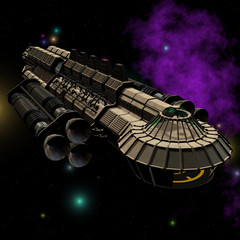 spaceship #01 with clipping path