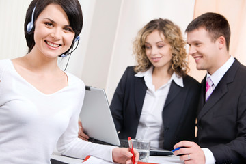 Poster - Woman with headset