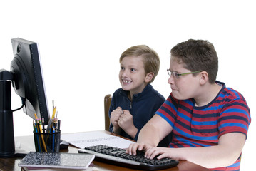 Boys on Computer