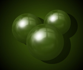 Wall Mural - Green balls