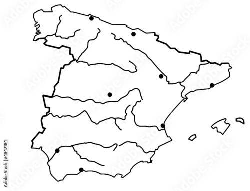 Carte Vierge D Espagne Carte Vierge D Espagne