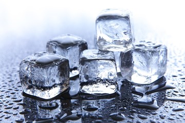 Melting ice cubes