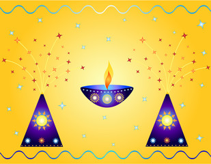 Wall Mural - Indian Diwali festival design 